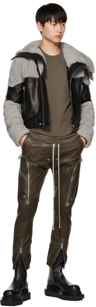 商品Rick Owens|Brown Bauhaus Leather Pants,价格¥10720,第4张图片详细描述
