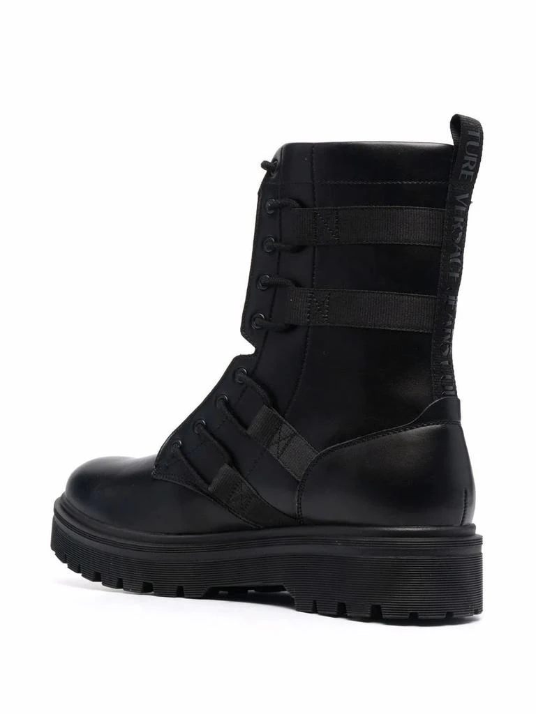 商品Versace|Versace jeans men's black leather ankle boots,价格¥2480,第3张图片详细描述