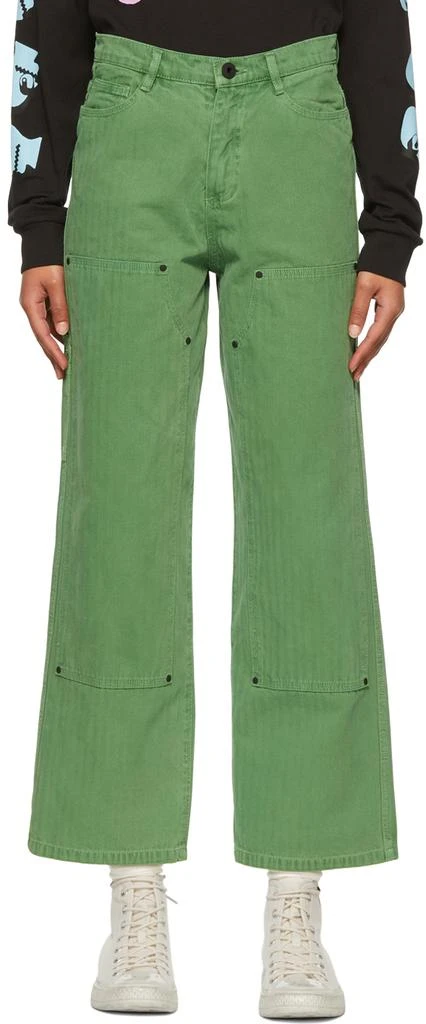 商品Brain Dead|Green Cotton Trousers,价格¥750,第1张图片