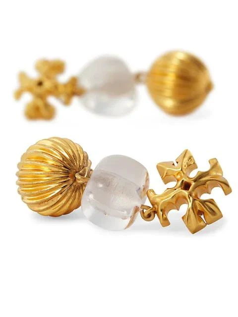 商品Tory Burch|Roxanne Goldtone & Resin Double-Drop Earrings,价格¥452,第4张图片详细描述