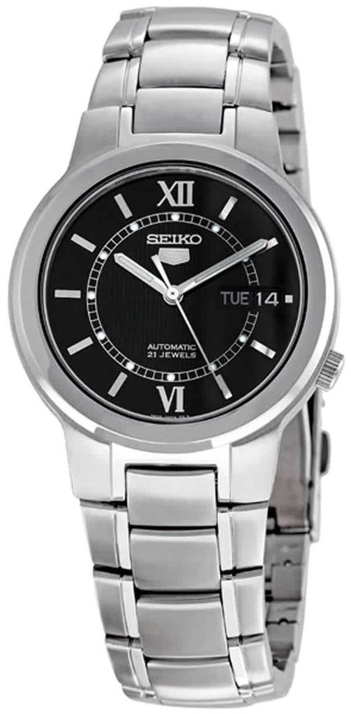 商品Seiko|Seiko Series 5 Automatic Black Dial Stainless Steel Mens Watch SNKA23,价格¥708,第1张图片