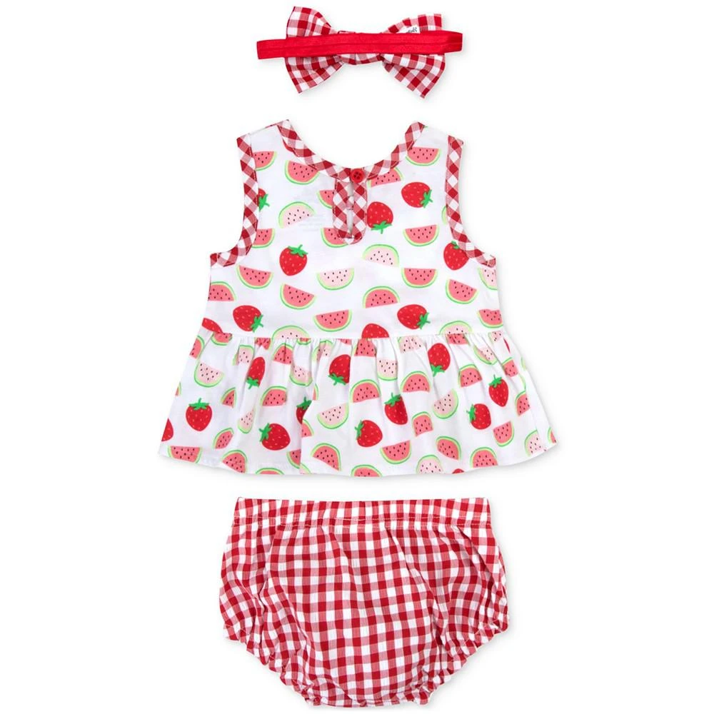 商品Baby Essentials|Baby Girls Fruit-Print Top, Bloomer and Headband, 3 Piece Set,价格¥99,第2张图片详细描述