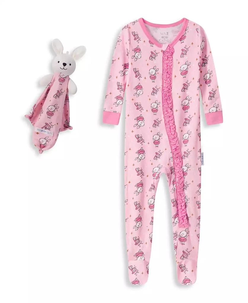 商品Max & Olivia|Baby Girls Snug Fit Coverall 2-Piece Pajama Set,价格¥72,第1张图片