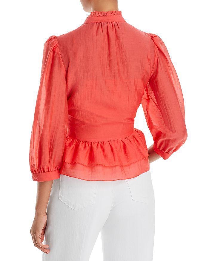 商品Karl Lagerfeld Paris|Ruffled Peplum Blouse,价格¥522,第2张图片详细描述