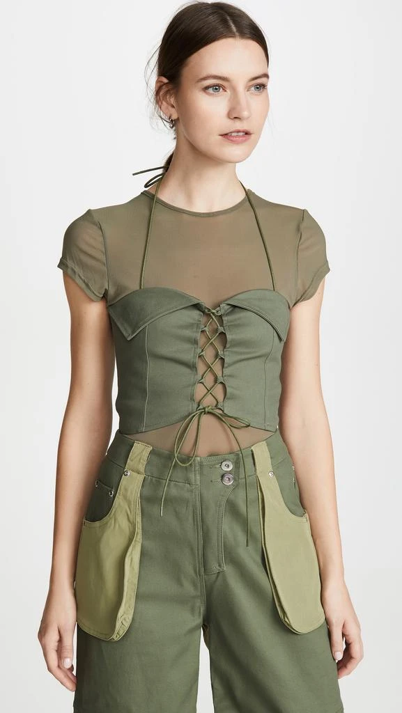 商品I.AM.GIA|I.AM.GIA Eloise Corset with Mesh T-Shirt,价格¥294,第2张图片详细描述