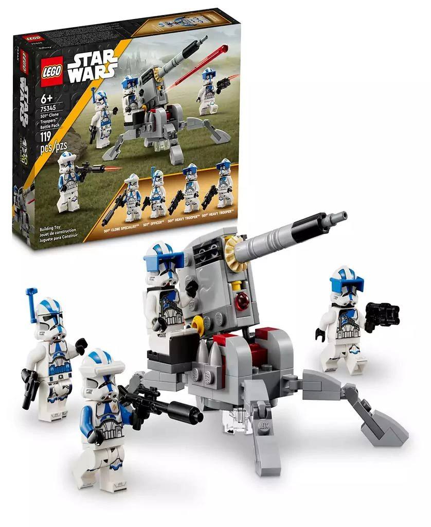 商品LEGO|Star Wars 501st Clone Troopers Battle Pack 75345 Toy Building Set with 501st Officer, 501st Clone Specialist and 501st Heavy Troopers Minifigures,价格¥149,第1张图片