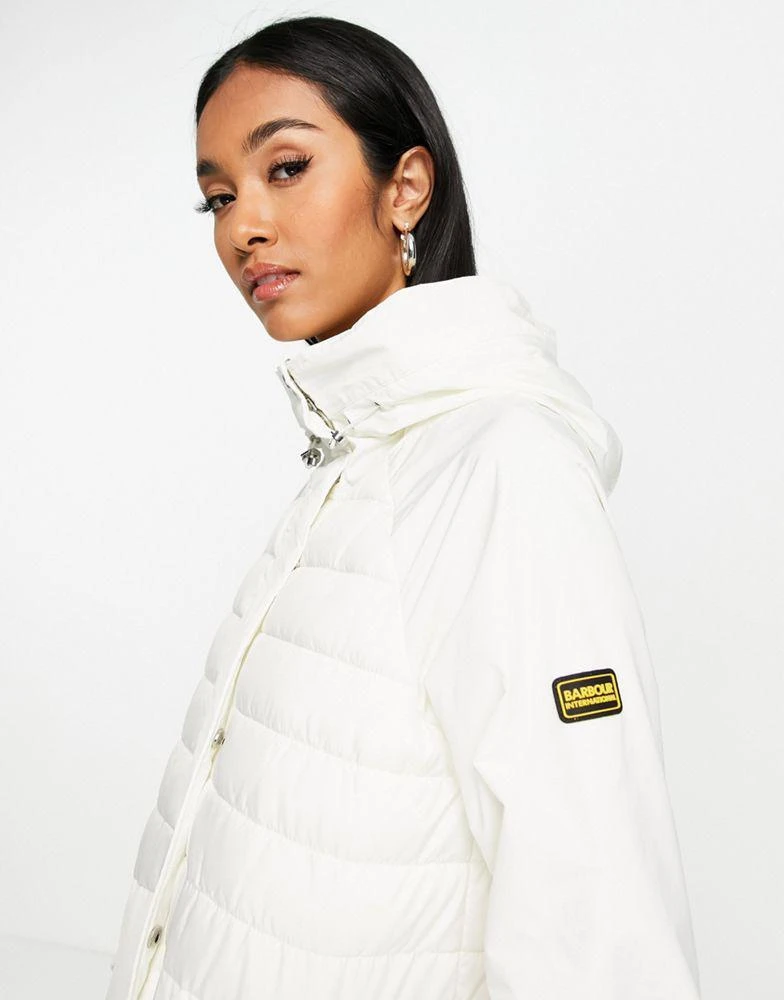 商品Barbour|Barbour International Arbarth showerproof hooded jacket in white,价格¥1034,第3张图片详细描述