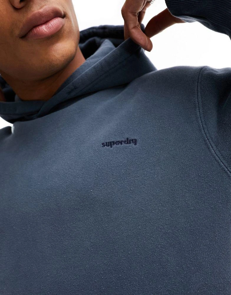 商品Superdry|Superdry vintage washed hoodie in Eclipse Navy,价格¥534,第3张图片详细描述