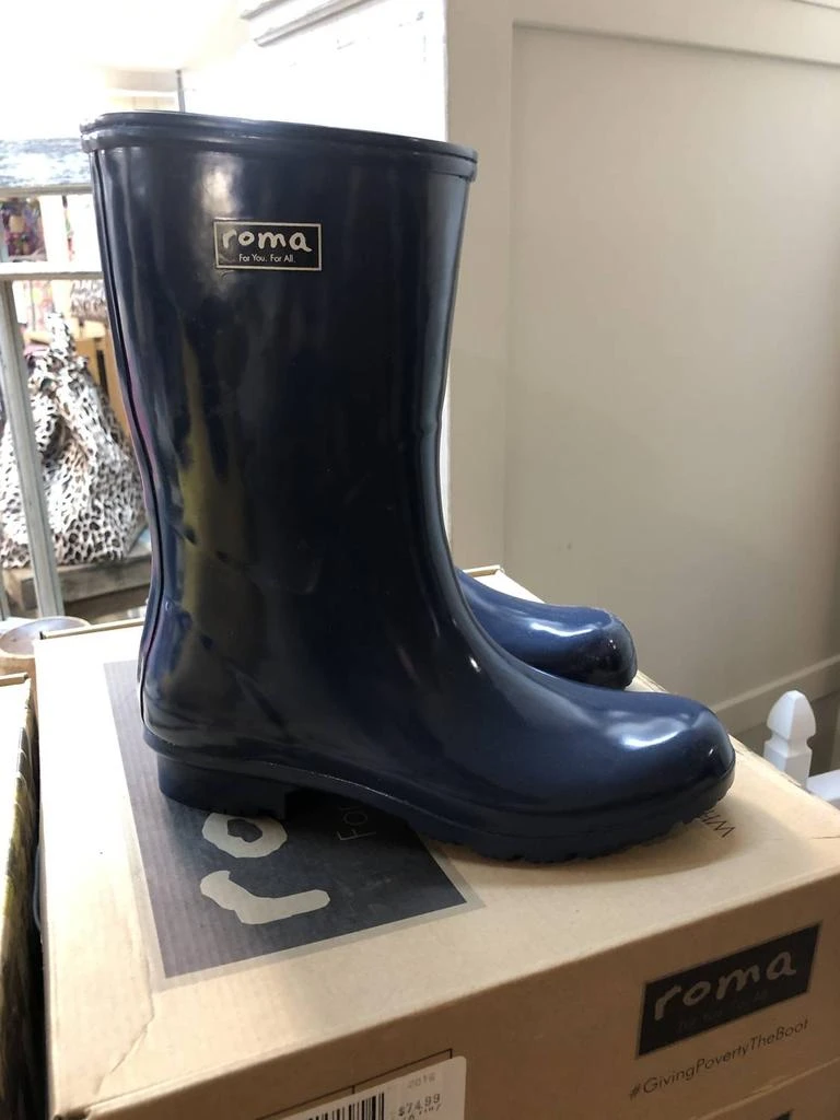 商品Roma|Rain Boots in Navy,价格¥506,第1张图片