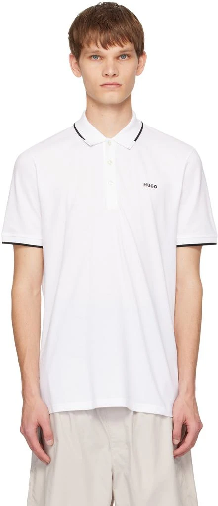 商品Hugo Boss|White Bonded Polo,价格¥296,第1张图片