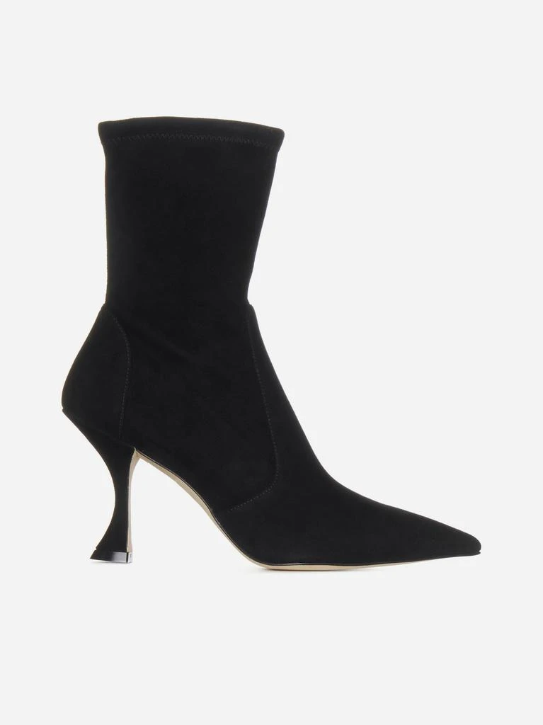 商品Stuart Weitzman|XCurve suede ankle boots,价格¥1747,第1张图片