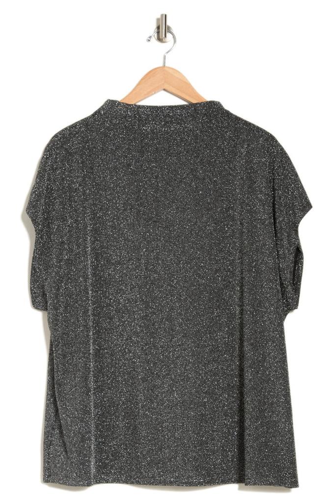 Knit Metallic Mock Neck Top商品第3张图片规格展示