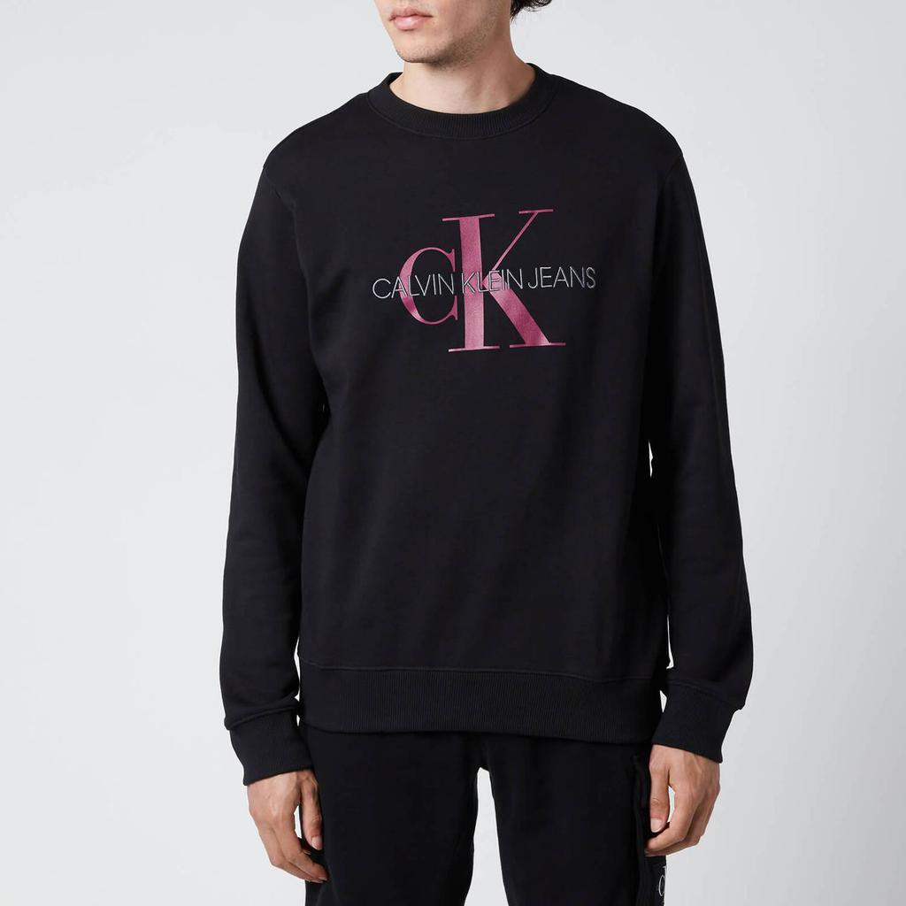 Calvin Klein Jeans Men's Organic Cotton Monogram Sweatshirt - Black商品第1张图片规格展示