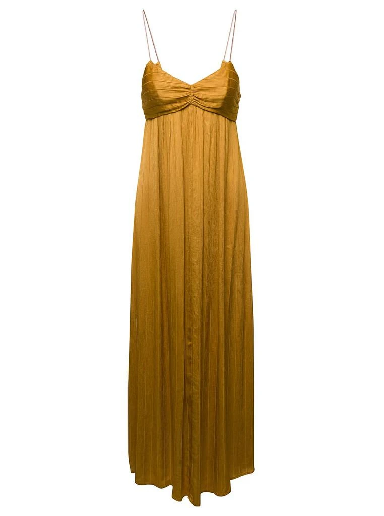 商品FORTE_FORTE|Forte_Forte Long Orange Empire-line Dress In Viscose And Silk Blend Woman,价格¥3234,第1张图片