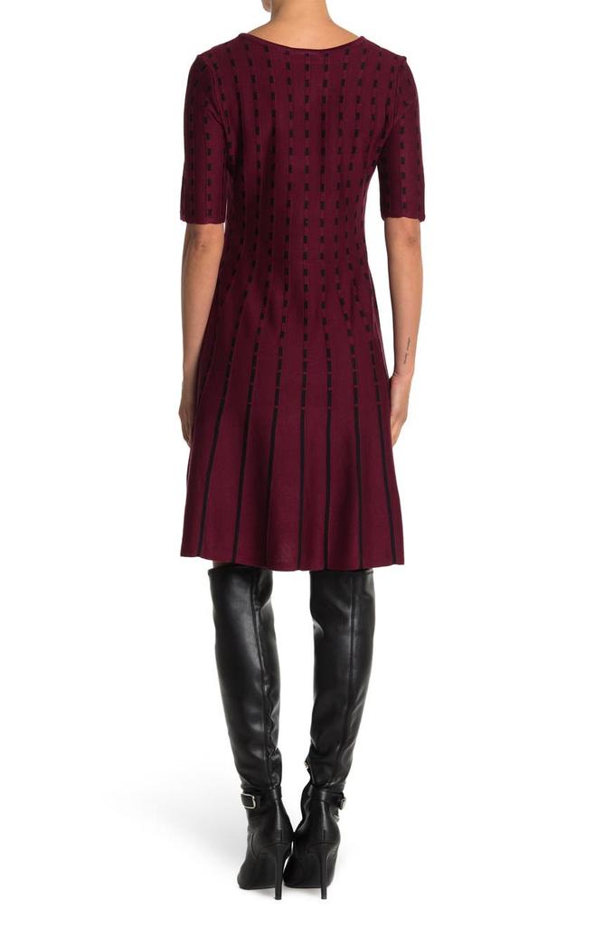 Elbow Sleeve Fit & Flare Sweater Dress商品第2张图片规格展示