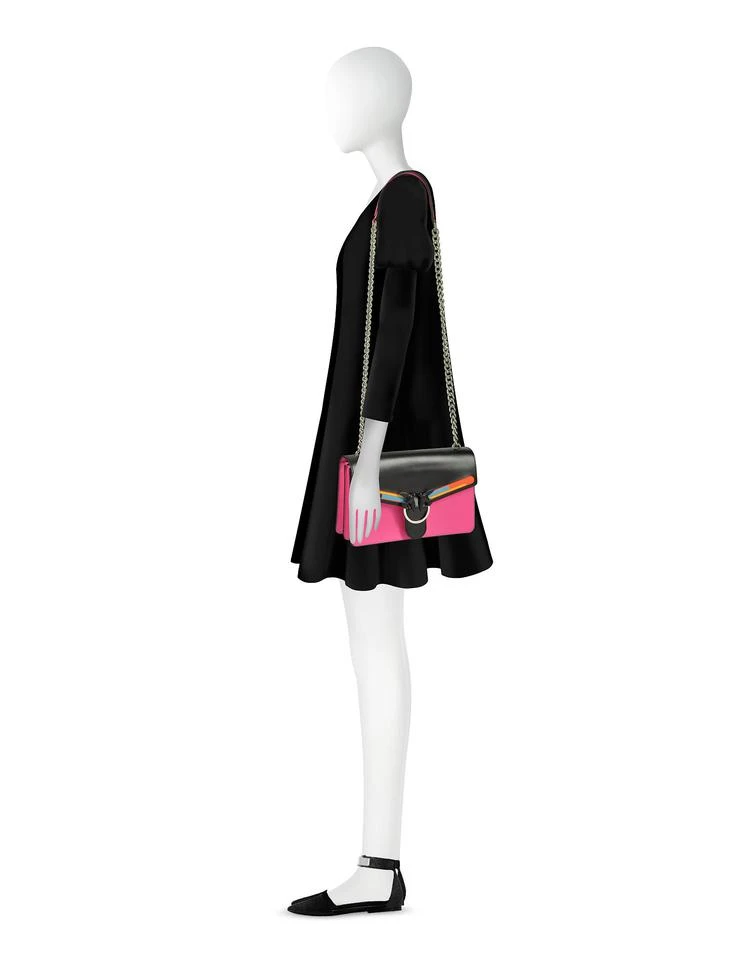 商品PINKO|Black and Fuchsia Love Sport Shoulder Bag,价格¥1357,第3张图片详细描述