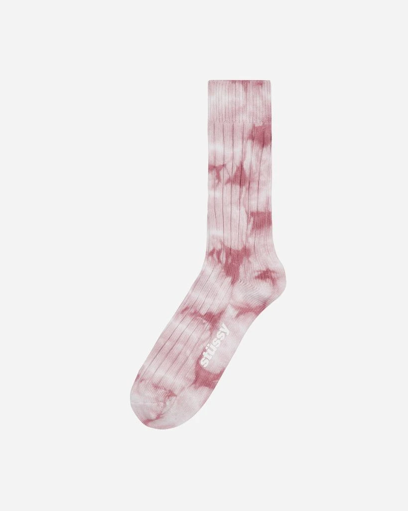 商品STUSSY|Dyed Ribbed Crew Socks Red,价格¥80,第2张图片详细描述