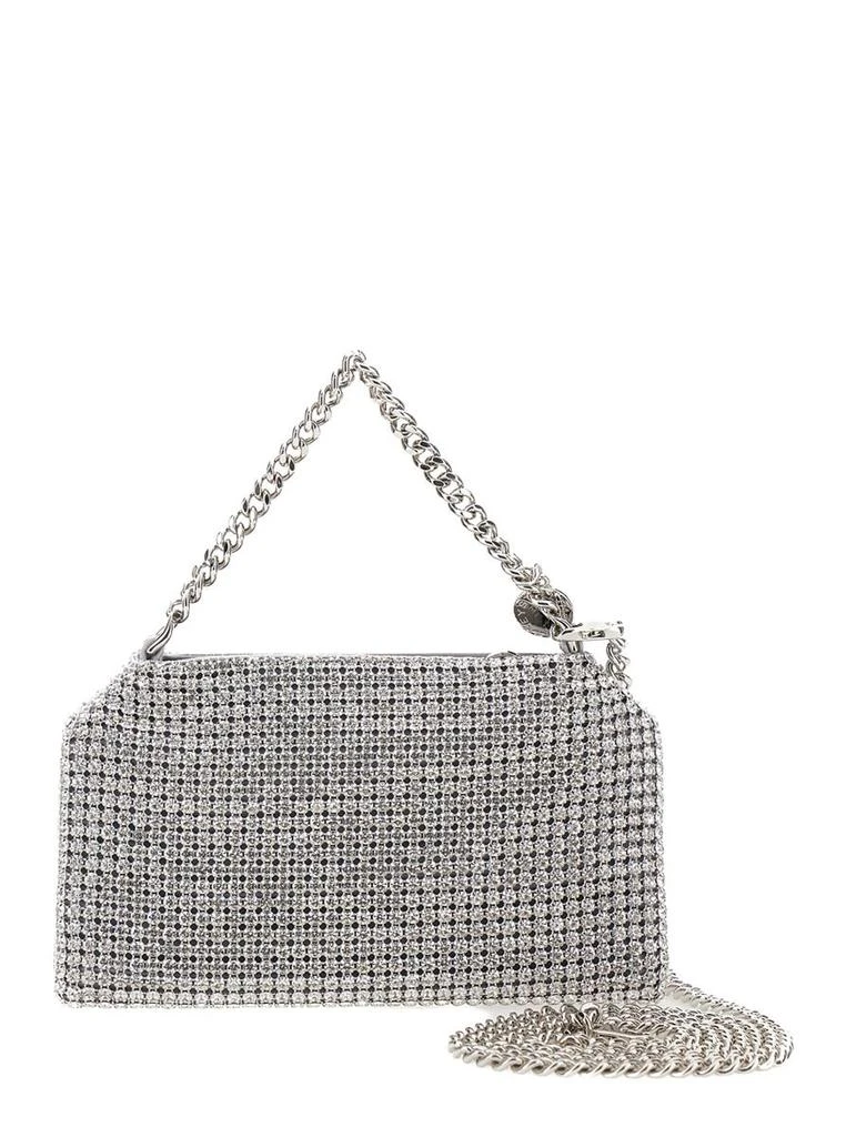 商品Stella McCartney|'Falabella' Silver Shoulder Bag With Logo Charm And Crystals In Mesh Woman,价格¥5419,第2张图片详细描述