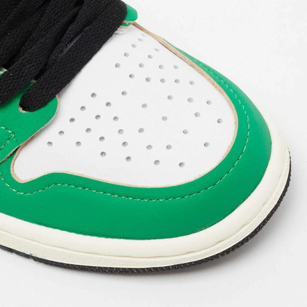 Air Jordans Green/White Leather 1 Retro High Top Sneakers Size 38.5 商品