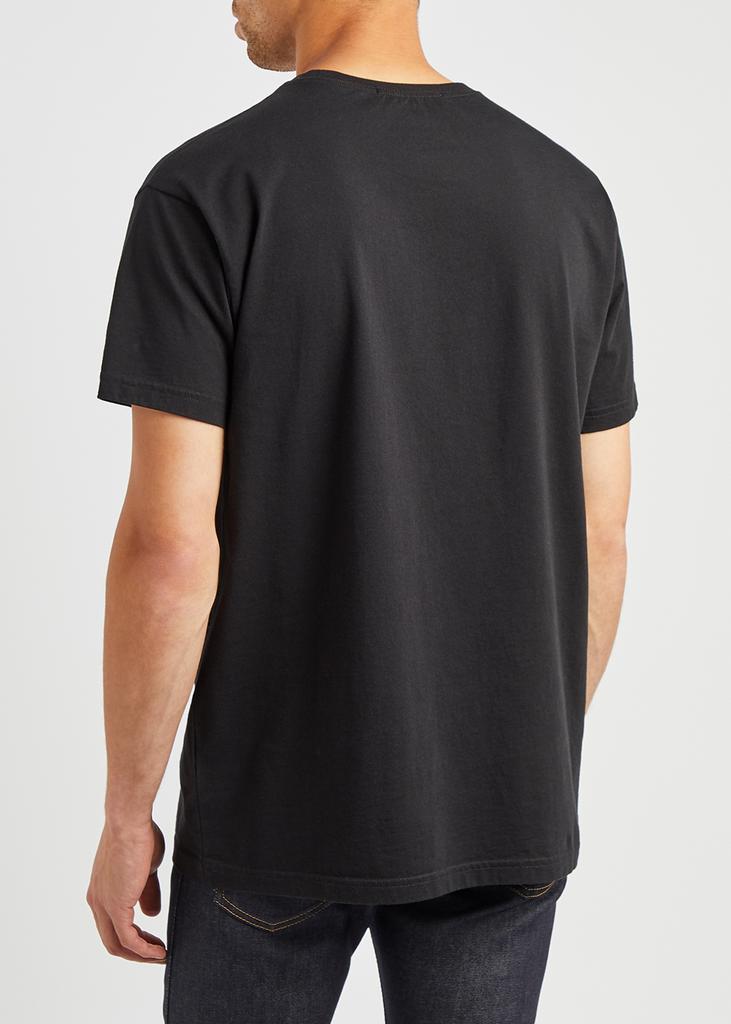 Black orb-print cotton T-shirt商品第3张图片规格展示