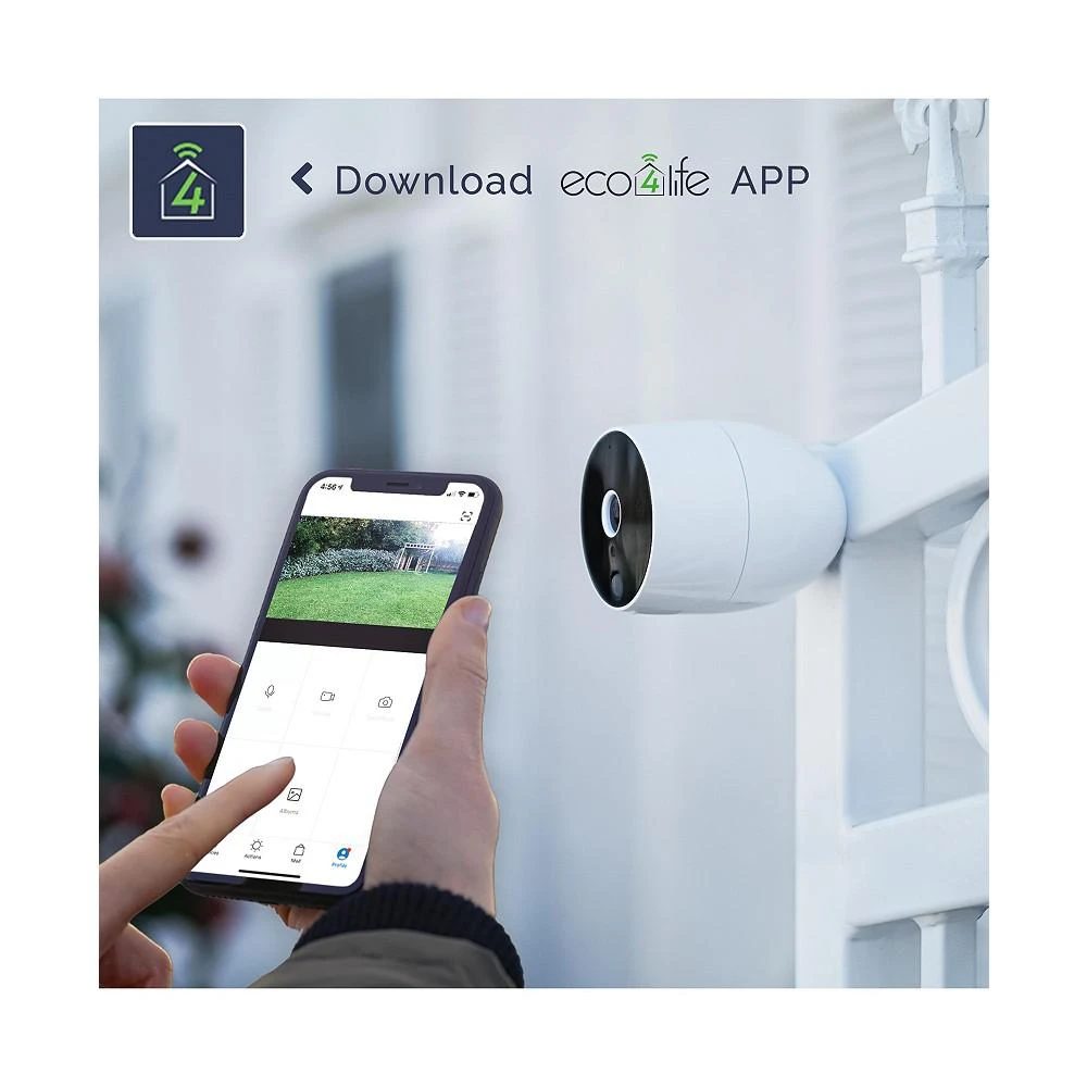 商品Eco4Life|Smart WiFi Wire-Free HD Outdoor 1080P Battery IP Camera,价格¥598,第3张图片详细描述