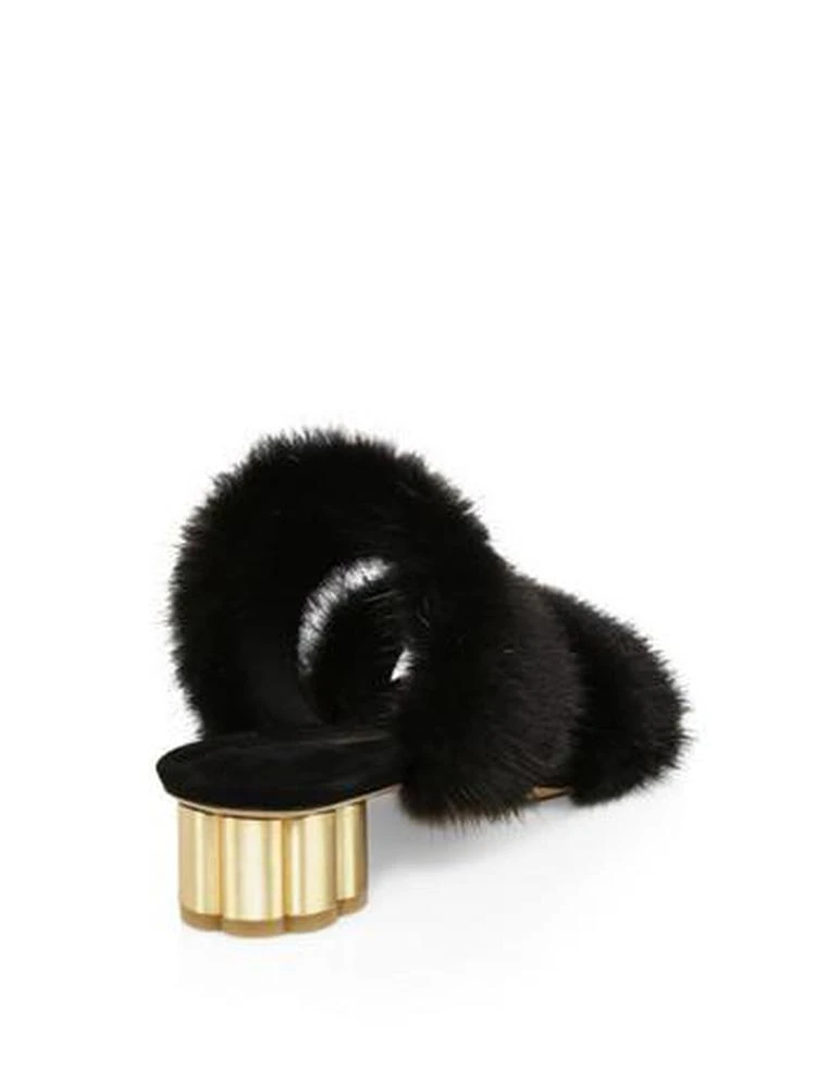 商品Salvatore Ferragamo|Salvatore Ferragamo - Belluno Mink Fur Mules,价格¥4244,第2张图片详细描述