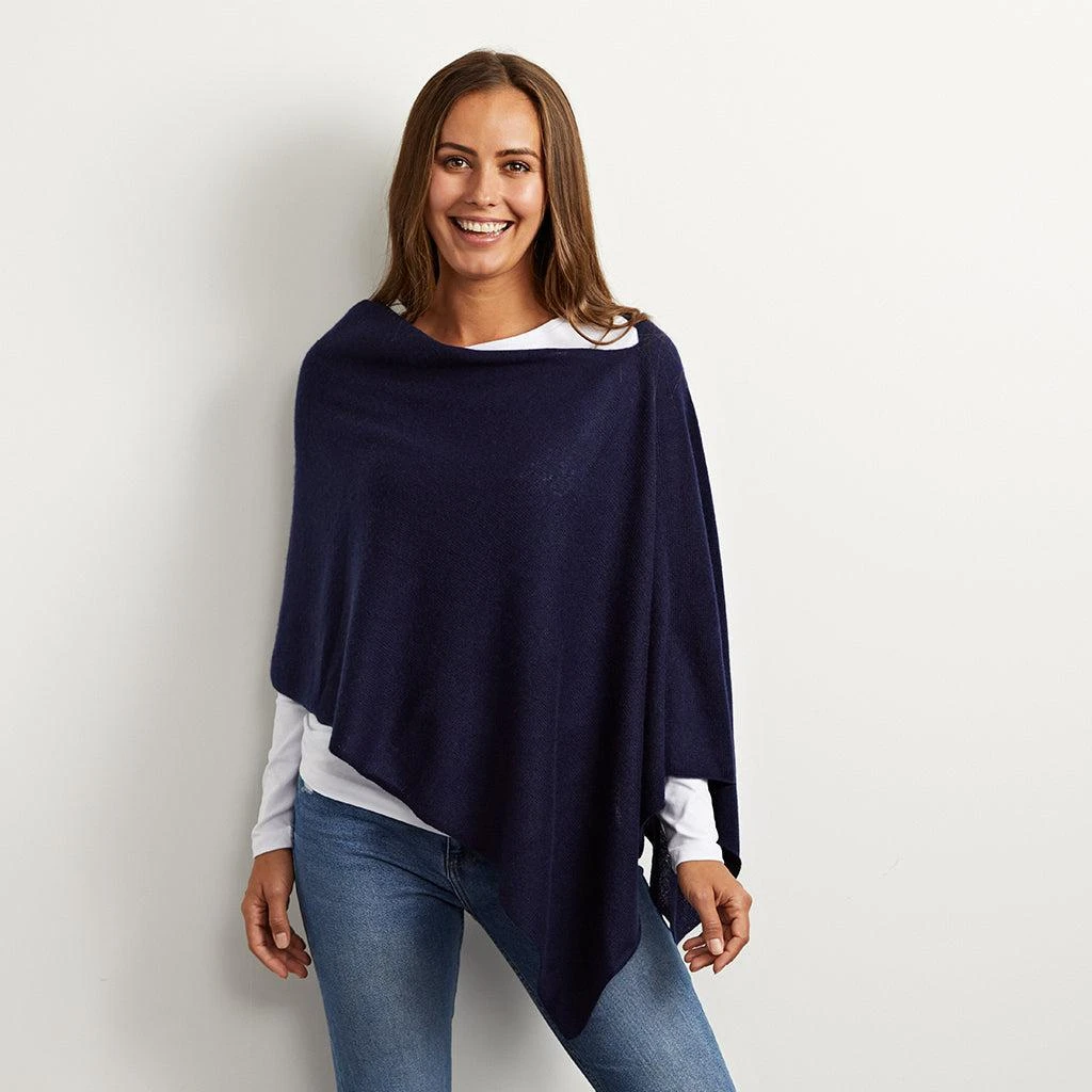 商品Cove|Cove lucy navy cashmere poncho,价格¥732,第1张图片