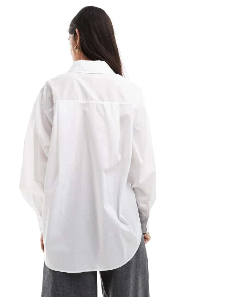 商品ASOS|ASOS DESIGN oversized shirt in white,价格¥252,第3张图片详细描述