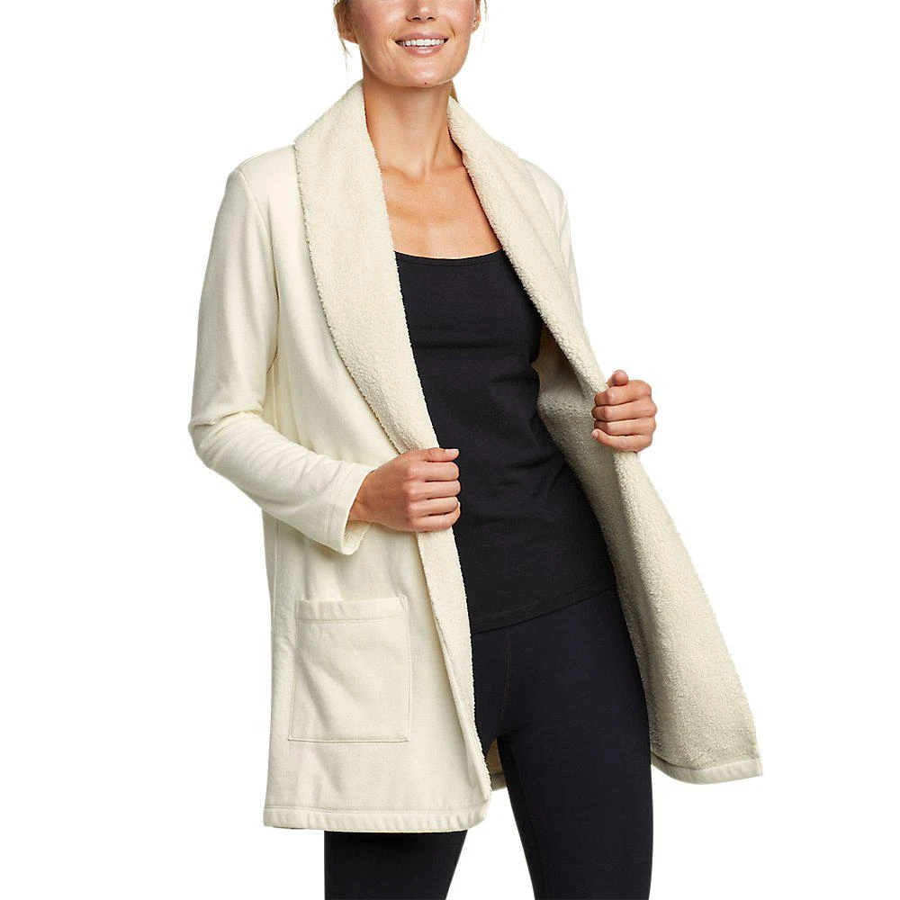 商品Eddie Bauer|Women's Faux Shearling Cabin Cardigan,价格¥287,第1张图片详细描述