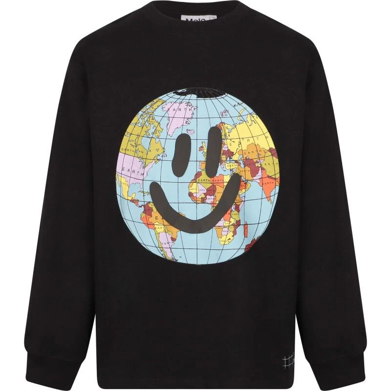 商品MOLO|Happy world sweatshirt in black,价格¥397,第1张图片