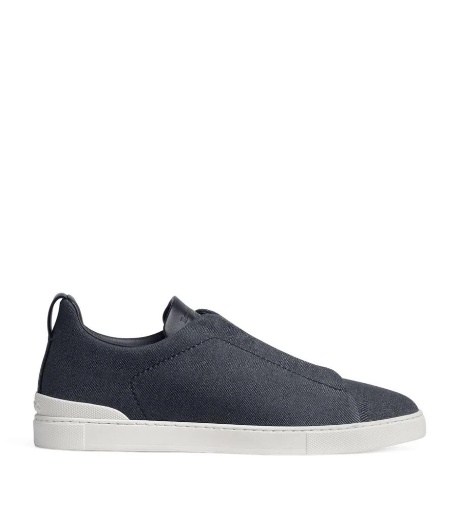 商品Zegna|Canvas Triple Stitch Sneakers,价格¥5957,第1张图片