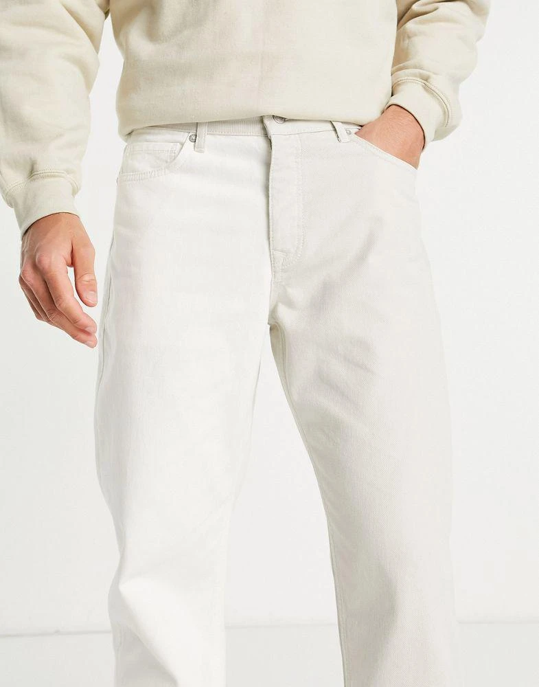 商品Topman|Topman baggy jeans in contrast ecru splice,价格¥228,第4张图片详细描述