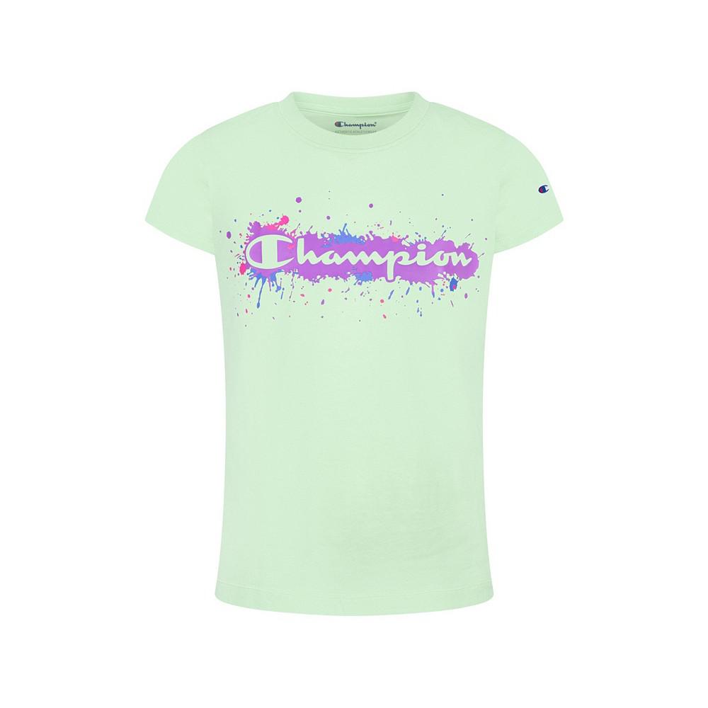 Little Girls Paint Splatter Graphic T-shirt商品第1张图片规格展示