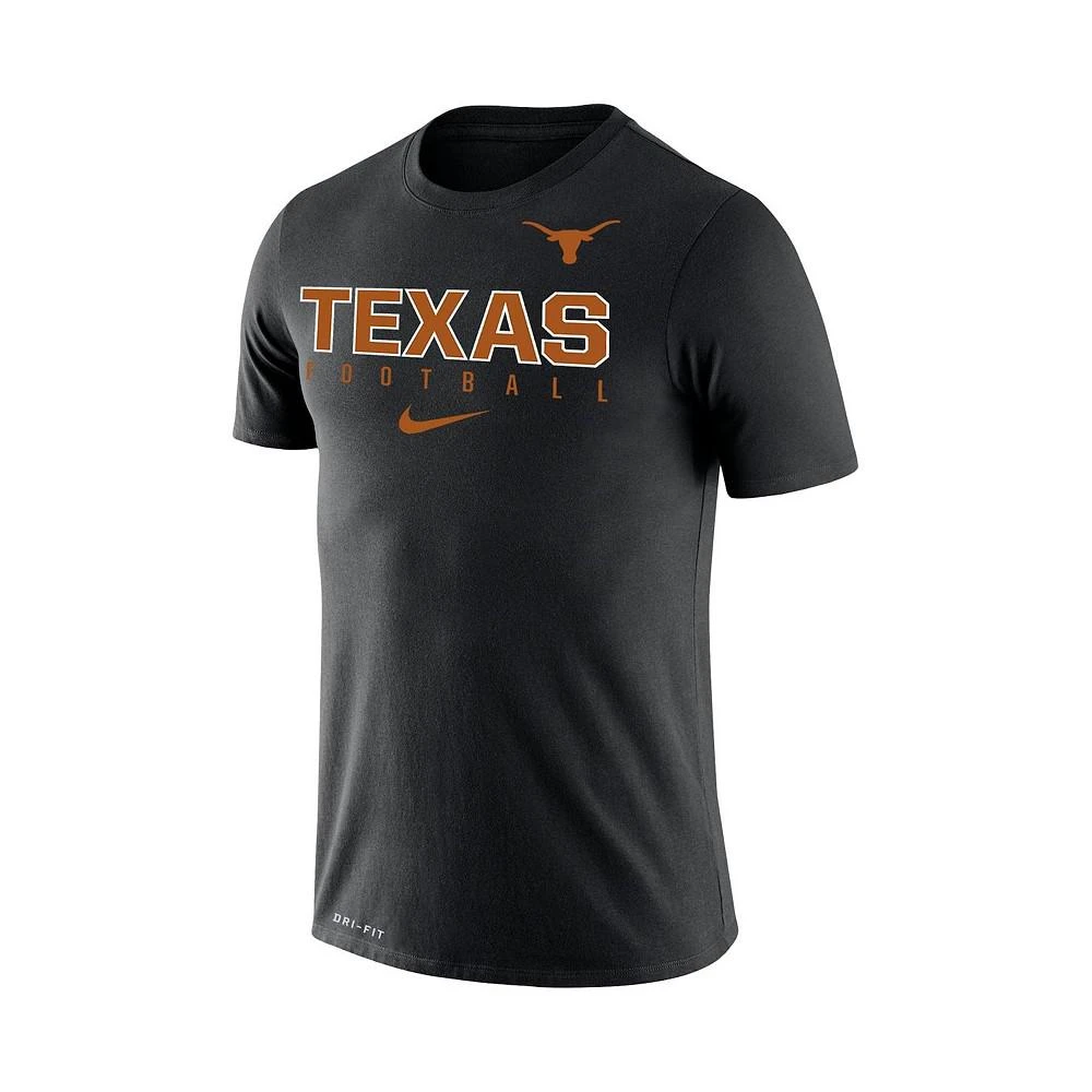 商品NIKE|Men's Black Texas Longhorns Football Practice Legend Performance T-shirt,价格¥299,第3张图片详细描述