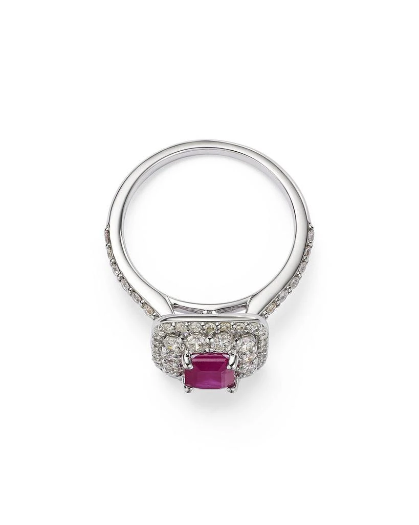 Ruby & Diamond Ring in 14K White Gold 商品