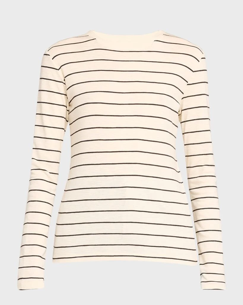 商品Vince|Striped Long-Sleeve Crewneck T-Shirt,价格¥1204,第1张图片详细描述