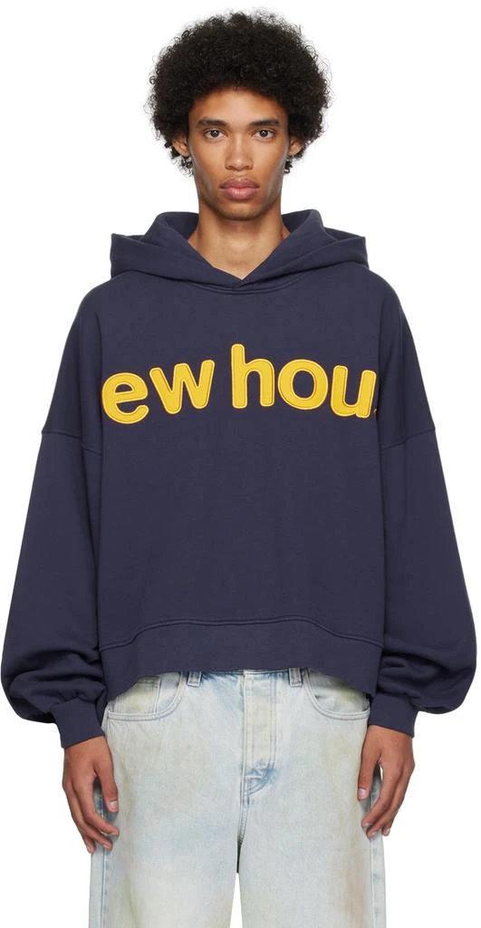 商品Drew House|Navy Embroidered Hoodie,价格¥812,第1张图片