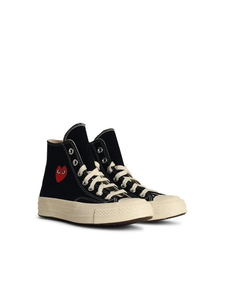 商品Comme des Garcons|Red Heart' Black Tela Sneakers,价格¥1147,第2张图片详细描述