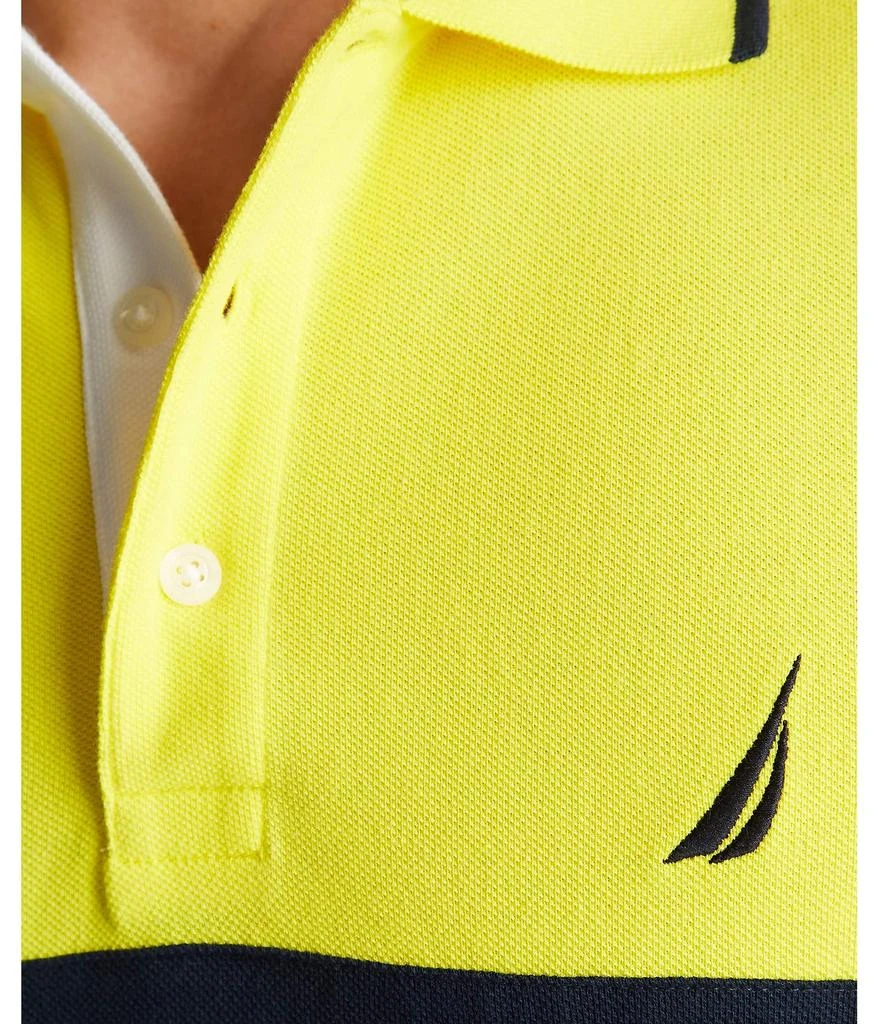 商品Nautica|Men's Short Sleeve 100% Cotton Pique Color Block Polo Shirt,价格¥228,第3张图片详细描述