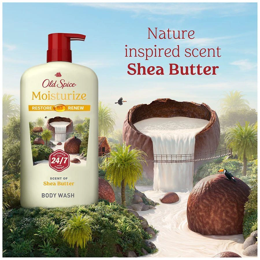 商品Old Spice|Men's Body Wash Moisturize with Shea Butter, 24/7 Moisturization Fresh,价格¥81,第5张图片详细描述