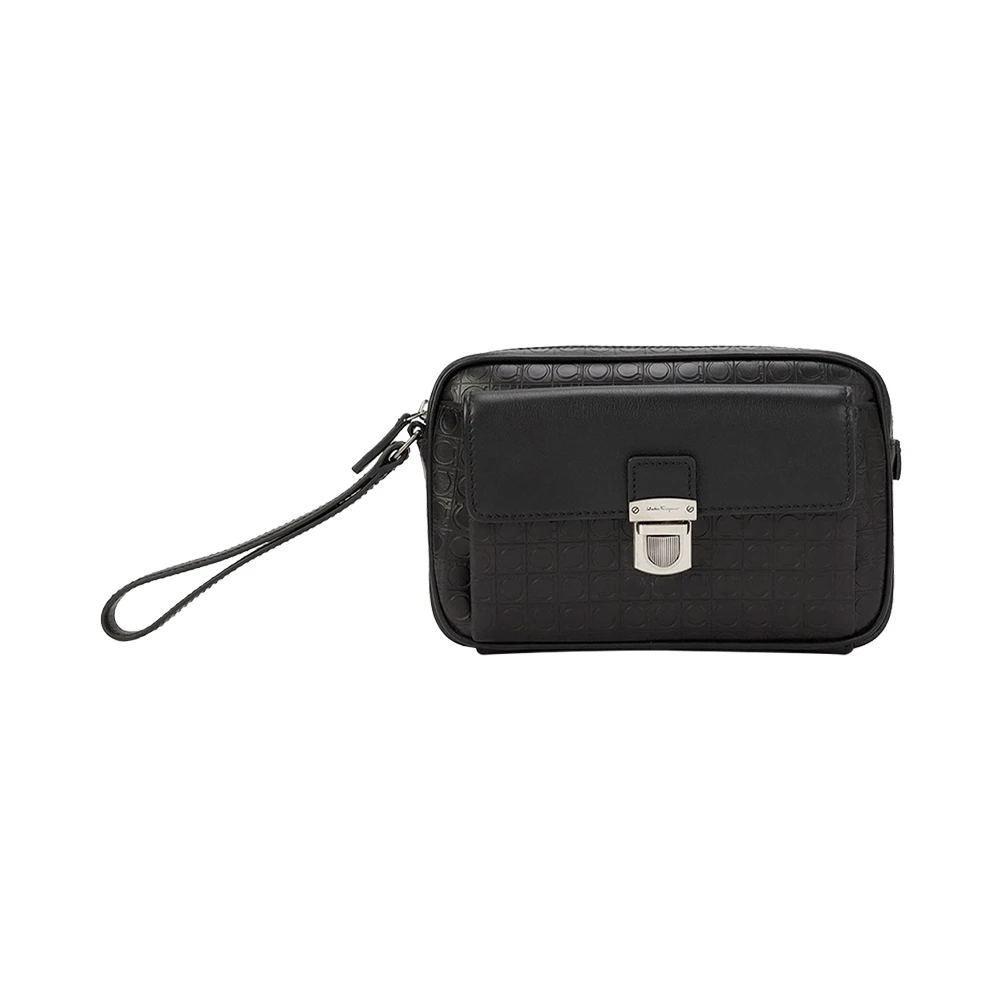 商品[国内直发] Salvatore Ferragamo|SALVATORE FERRAGAMO 女士黑色经典手拿包 24-9694-587915,价格¥4123,第1张图片