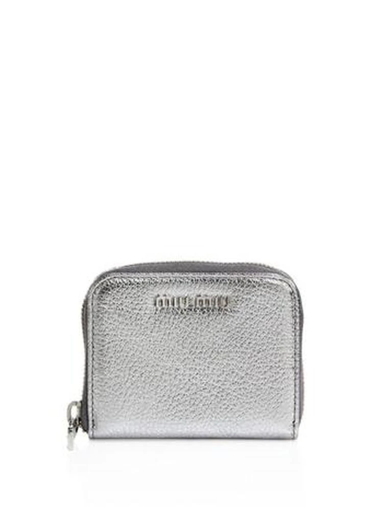 商品Miu Miu|Miu Miu - Madras Metallic Leather Coin Purse,价格¥2285,第1张图片