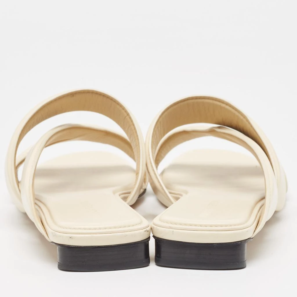 商品[二手商品] Bottega Veneta|Bottega Veneta Cream Leather Strappy Slides Size 40,价格¥3583,第5张图片详细描述