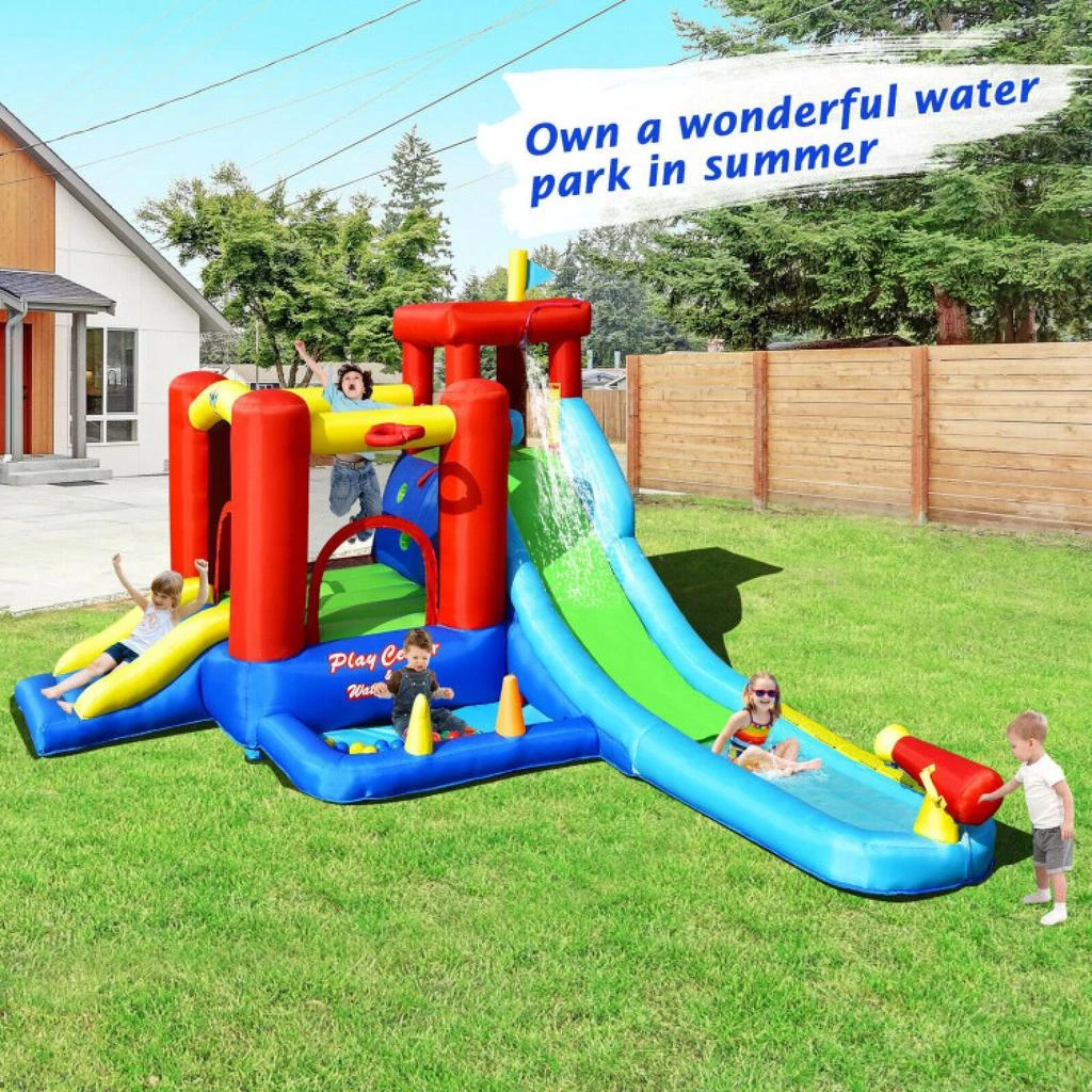 商品Hivvago|9-in-1 Inflatable Kids Water Slide Bounce House with 860W Blower,价格¥4638,第2张图片详细描述