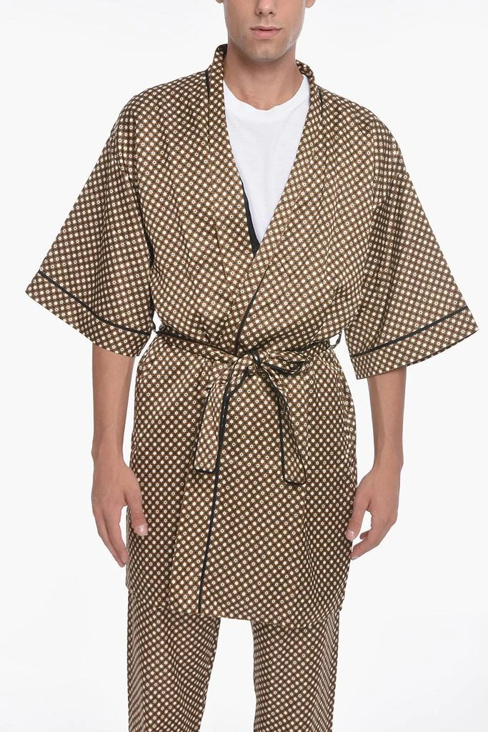 商品AMIRI|Amiri Viscose-satin POKER CHIP Robe Coat with Belt,价格¥3697,第1张图片