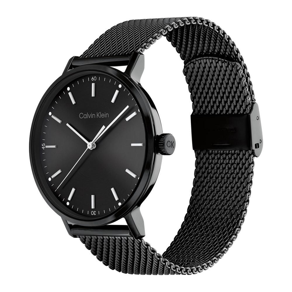 商品Calvin Klein|Black Stainless Steel Mesh Bracelet Watch 42mm,价格¥1086,第4张图片详细描述