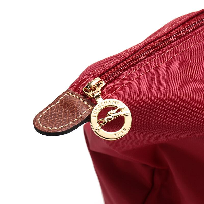 珑骧 女士LE PLIAGE系列大号红色织物长柄可折叠手提单肩包购物袋饺子包 31*30*19cm商品第4张图片规格展示
