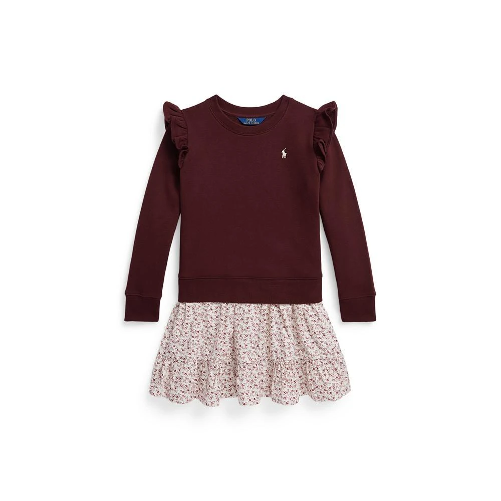 商品Ralph Lauren|Big Girls Floral Fleece Sweatshirt Dress,价格¥367,第4张图片详细描述