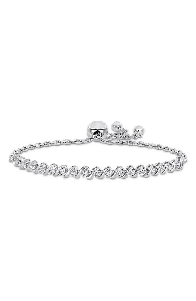 商品DELMAR|Sterling Silver Dew Created Moissante Bracelet - 0.51 ctw,价格¥1113,第1张图片