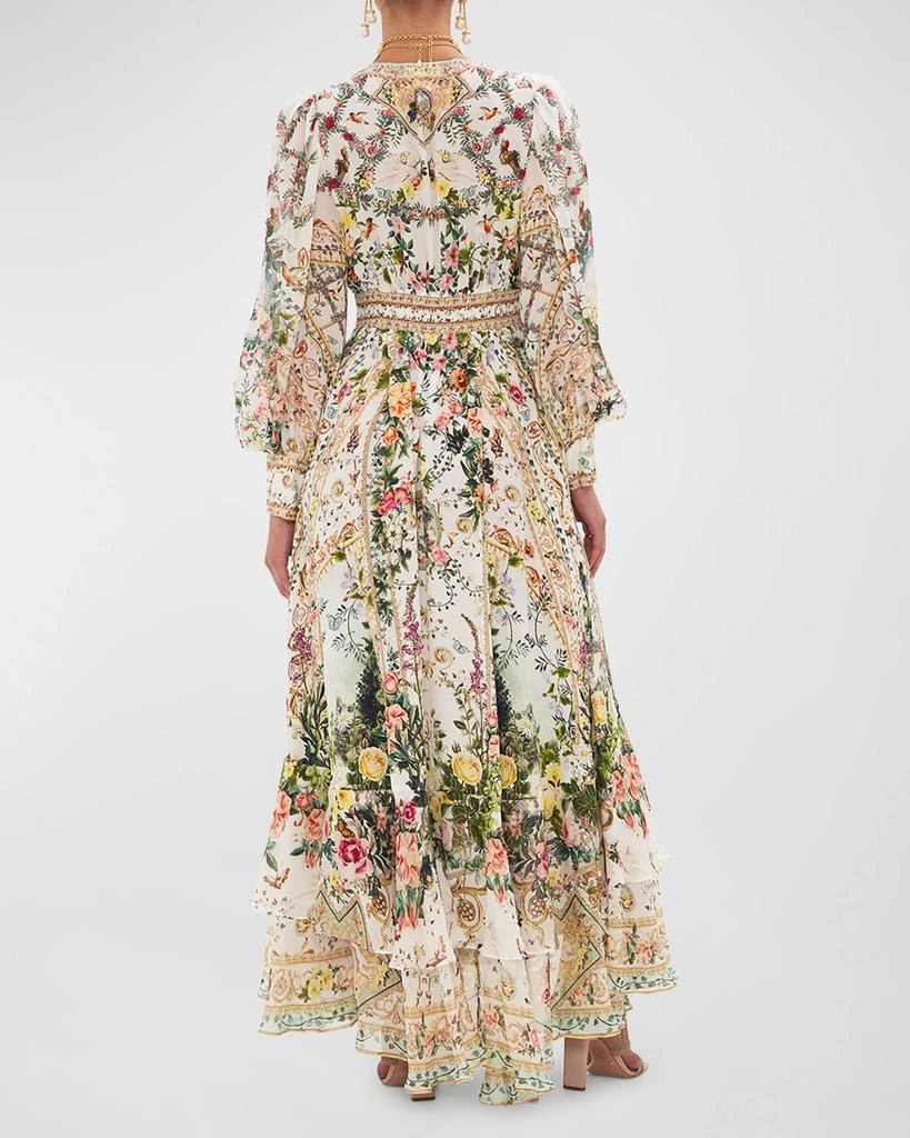 商品Camilla|Long Frilled Silk Button-Front Dress,价格¥5560,第4张图片详细描述
